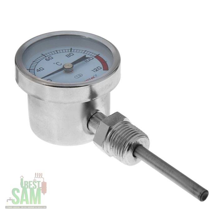 Термометр биметаллический с резьбой 1/2 дюйма